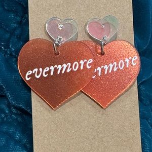 Taylor Swift New Evermore Heart Shaped Dangle Earrings🤩🎆